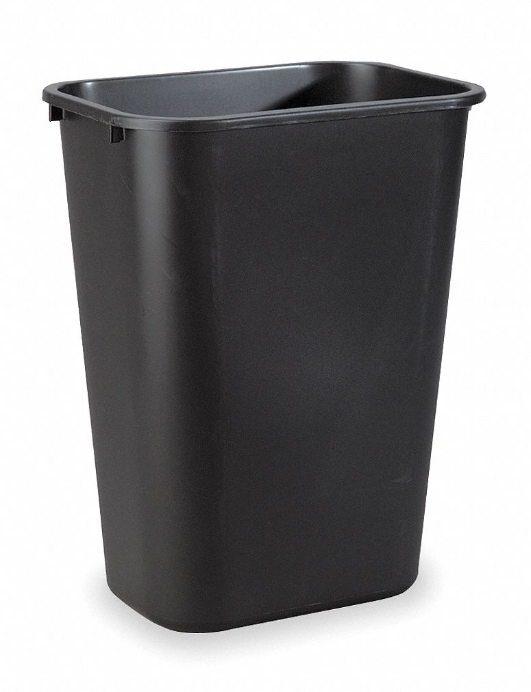 RUBBERMAID COMMERCIAL PRODUCTS 10 gal Rectangular Wastebasket, Plastic
