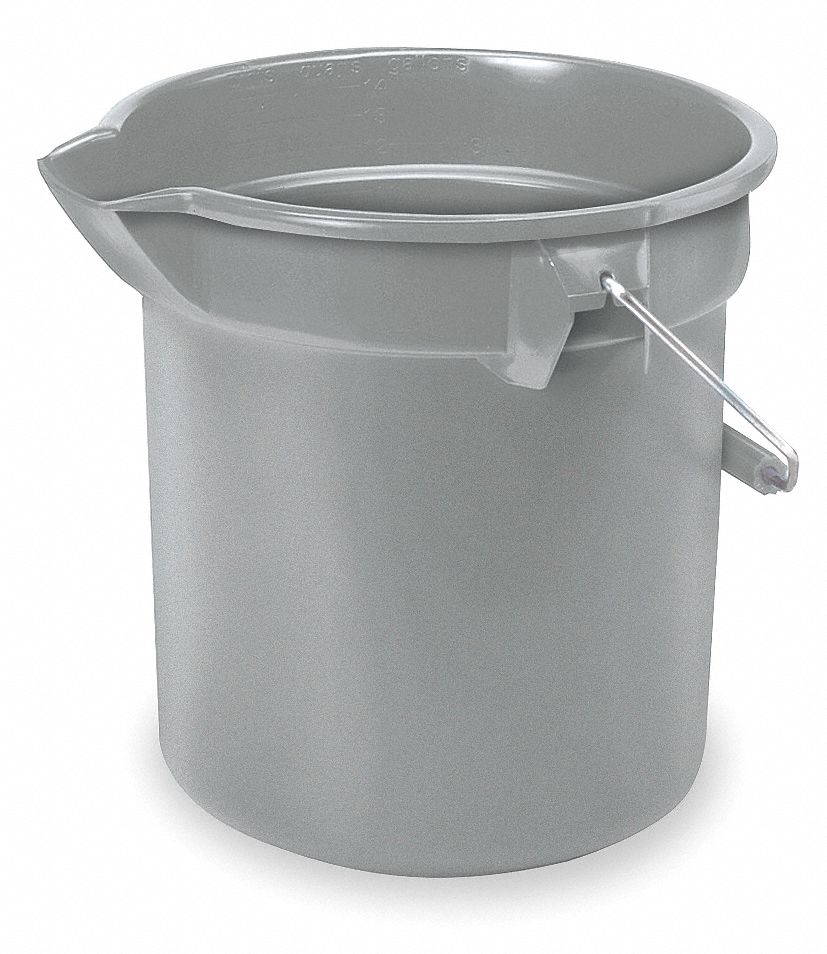 RUBBERMAID COMMERCIAL PRODUCTS Bucket, 31/2 gal., Gray 3U660