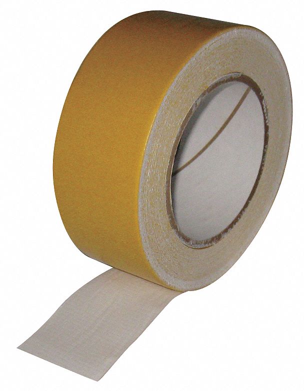 GRAINGER APPROVED Cloth Double Sided Tape, Rubber Adhesive, 10 mil