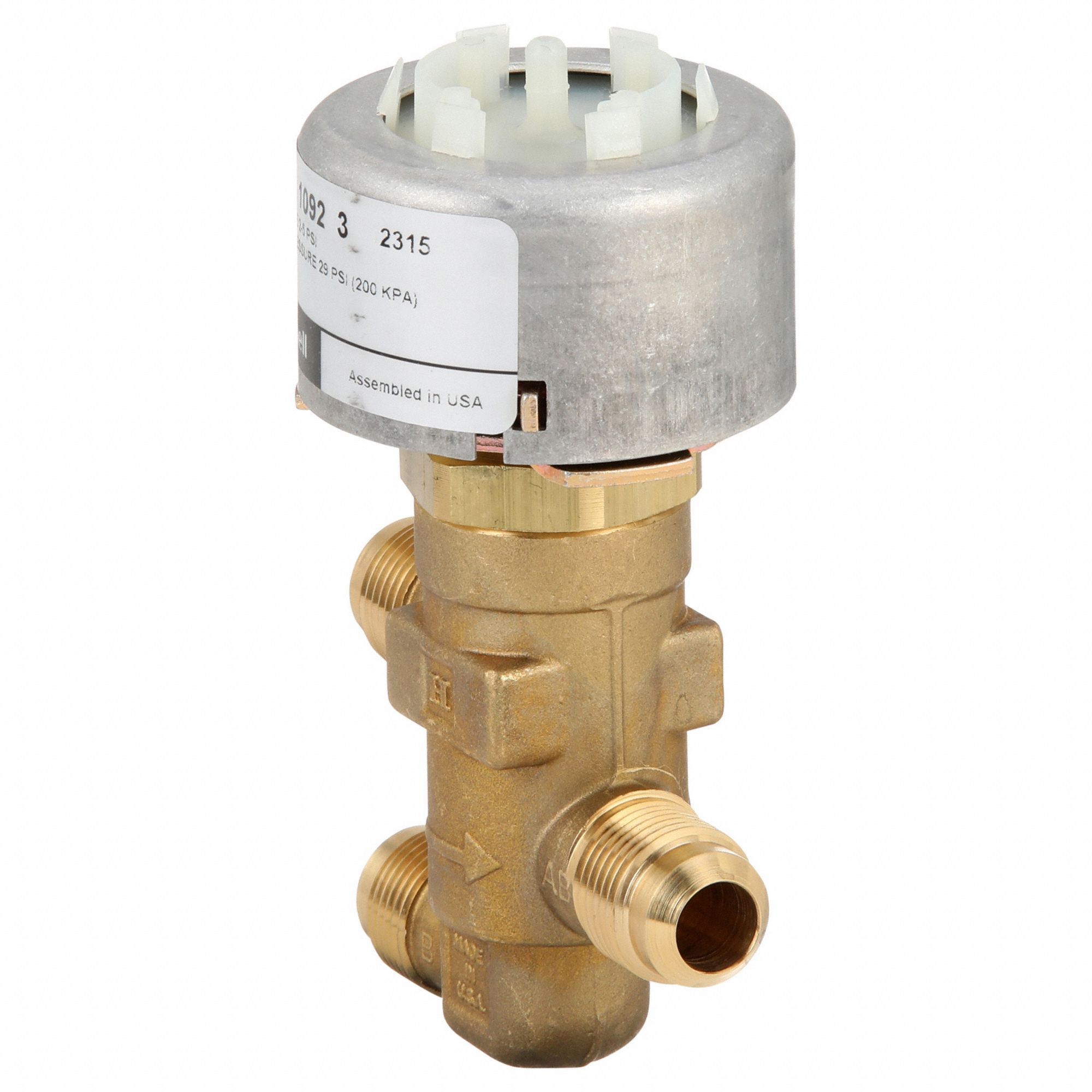 3Way, 1.6 CV Flow, Hydronic Globe Valve 3UD20VP526A1092/U Grainger