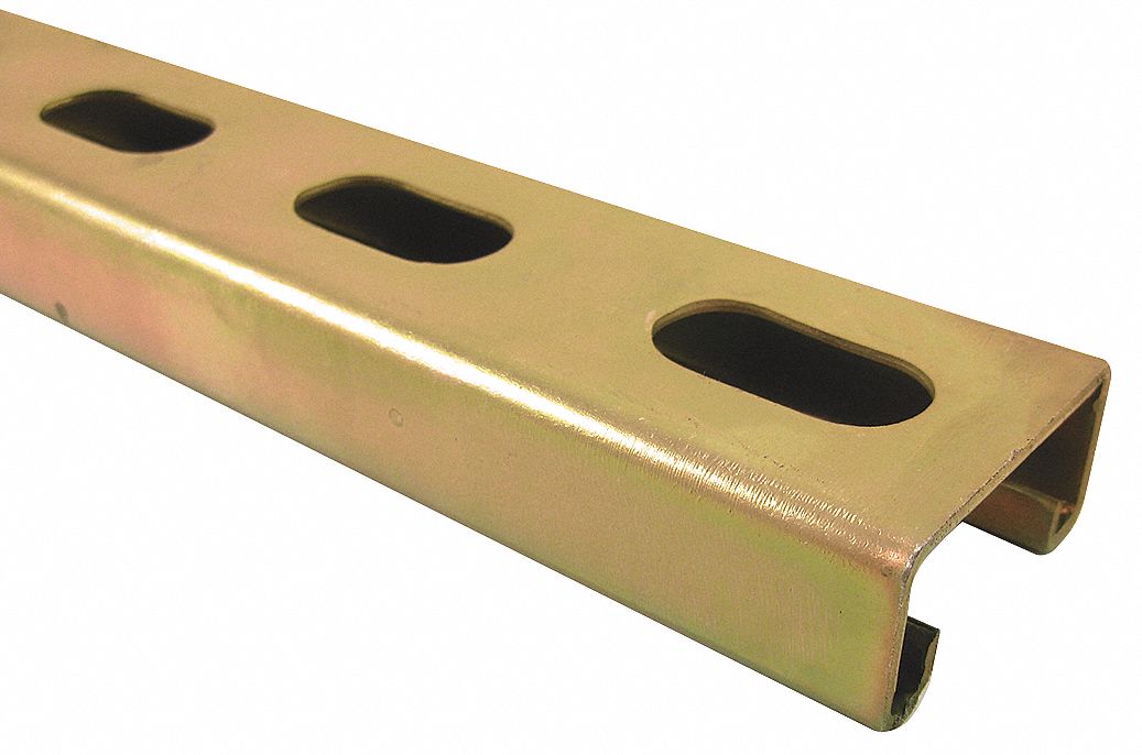 Steel, ZincPlated, Strut Channel Slotted 3ULX3B1400HS 20 Grainger