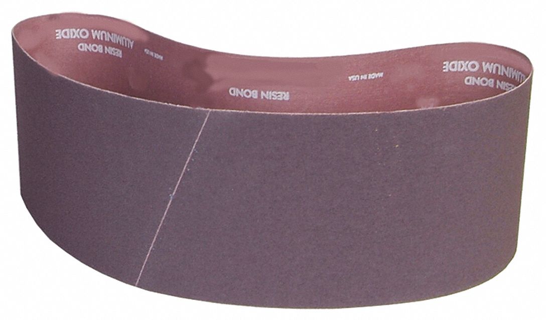 NORTON Sanding Belt, 60 in Length, 6 in Width, Aluminum Oxide, 80 Grit, Medium, Coated, R228