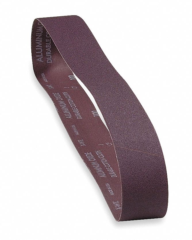 NORTON Sanding Belt, 24 in Length, 4 in Width, Aluminum Oxide, 60 Grit, Medium, Coated, R215