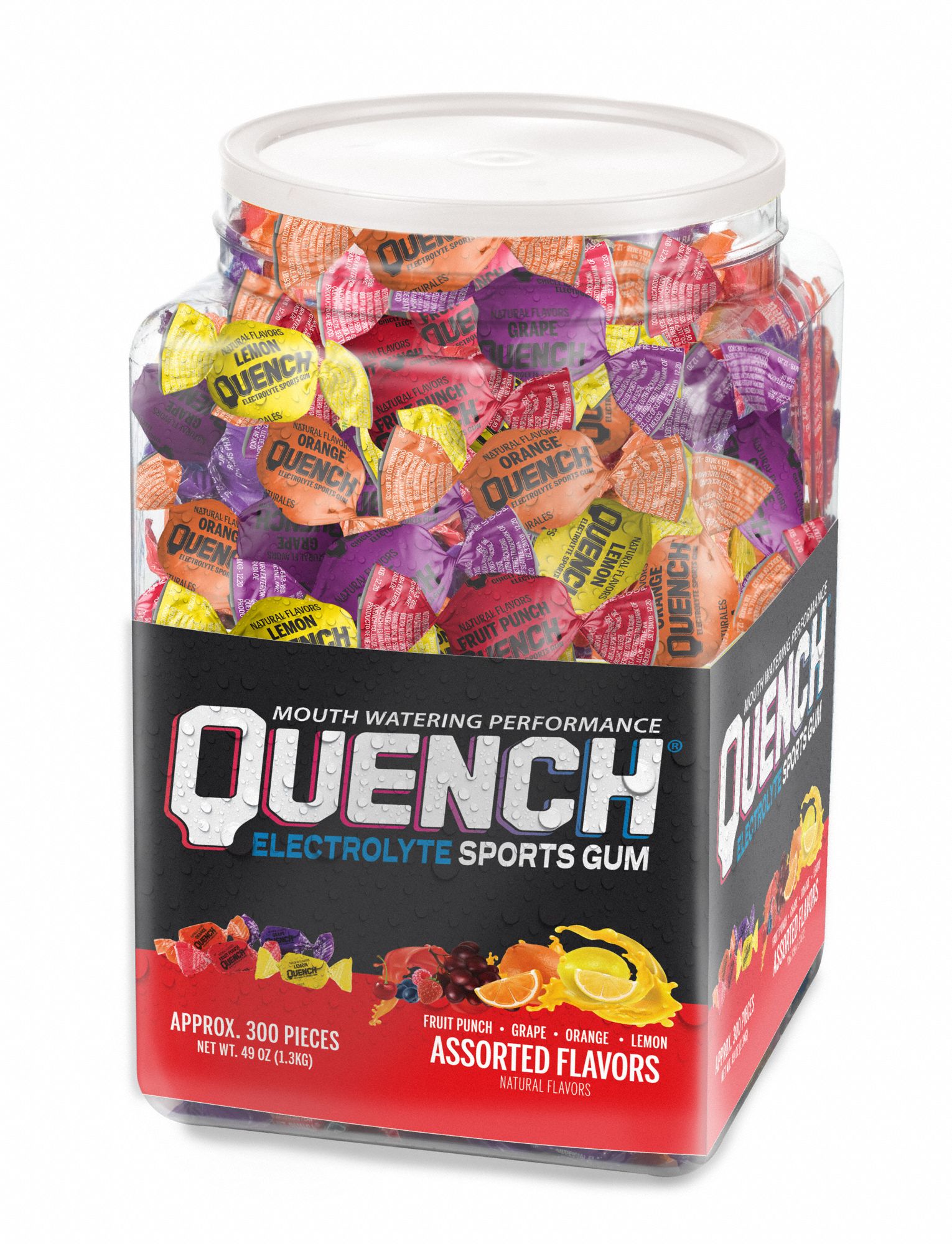 QUENCH, Regular, 300 Pack Qty, Quench Gum 3UYT717100 Grainger