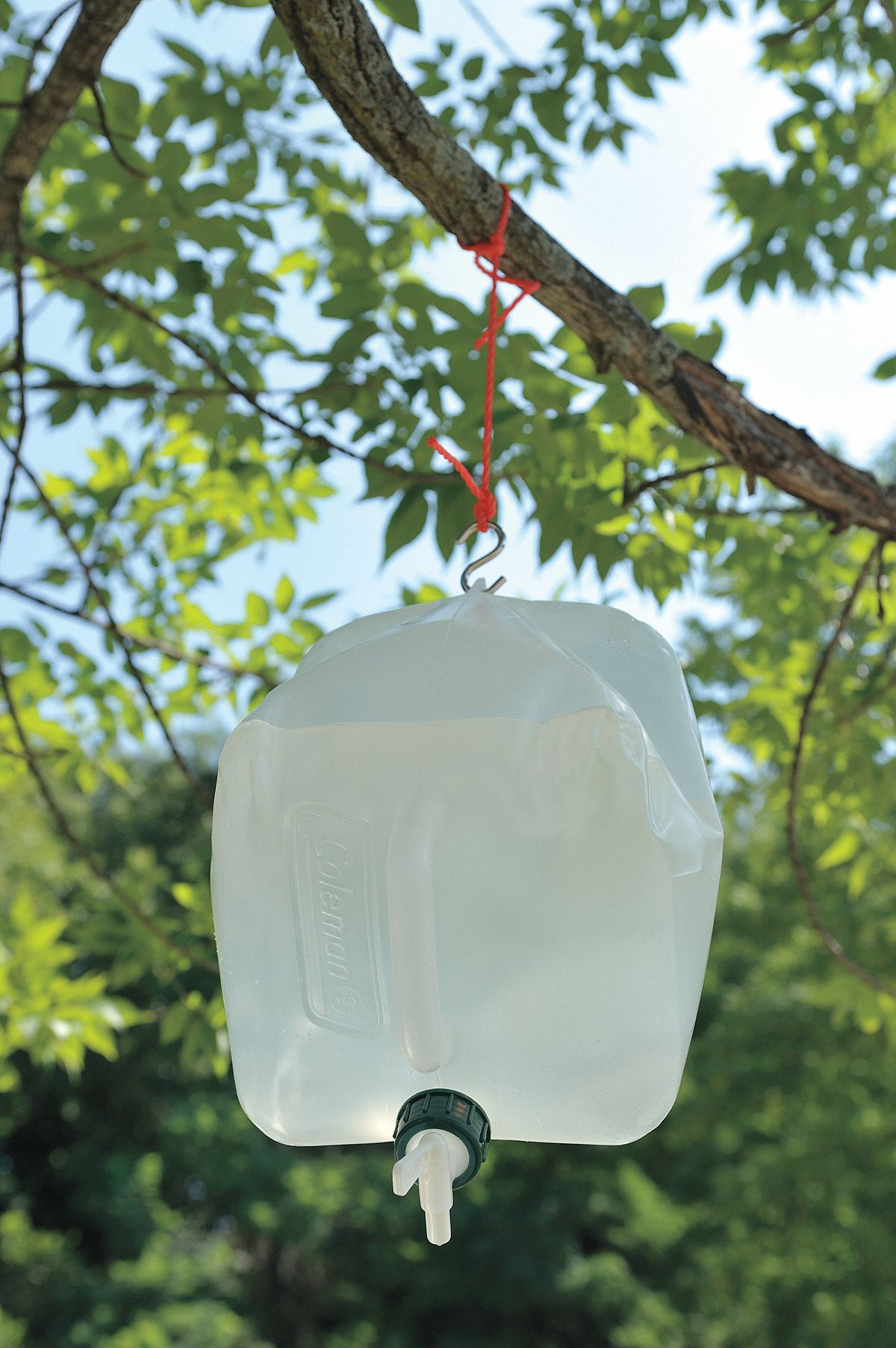 COLEMAN 2 1/2 gal Collapsible Water Jug, Clear Polyethylene, 1 EA