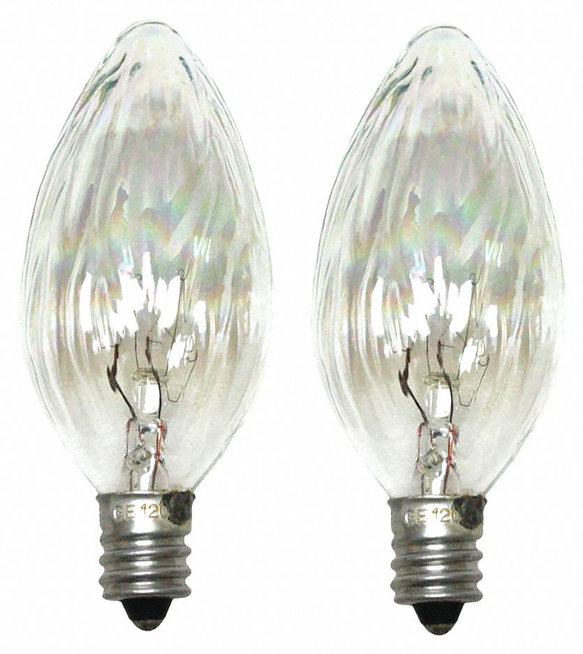 GE CURRENT Incandescent Bulb, B8, Candelabra Screw (E12), Lumens 105 lm, Watts 15W, PK 2 3VA45