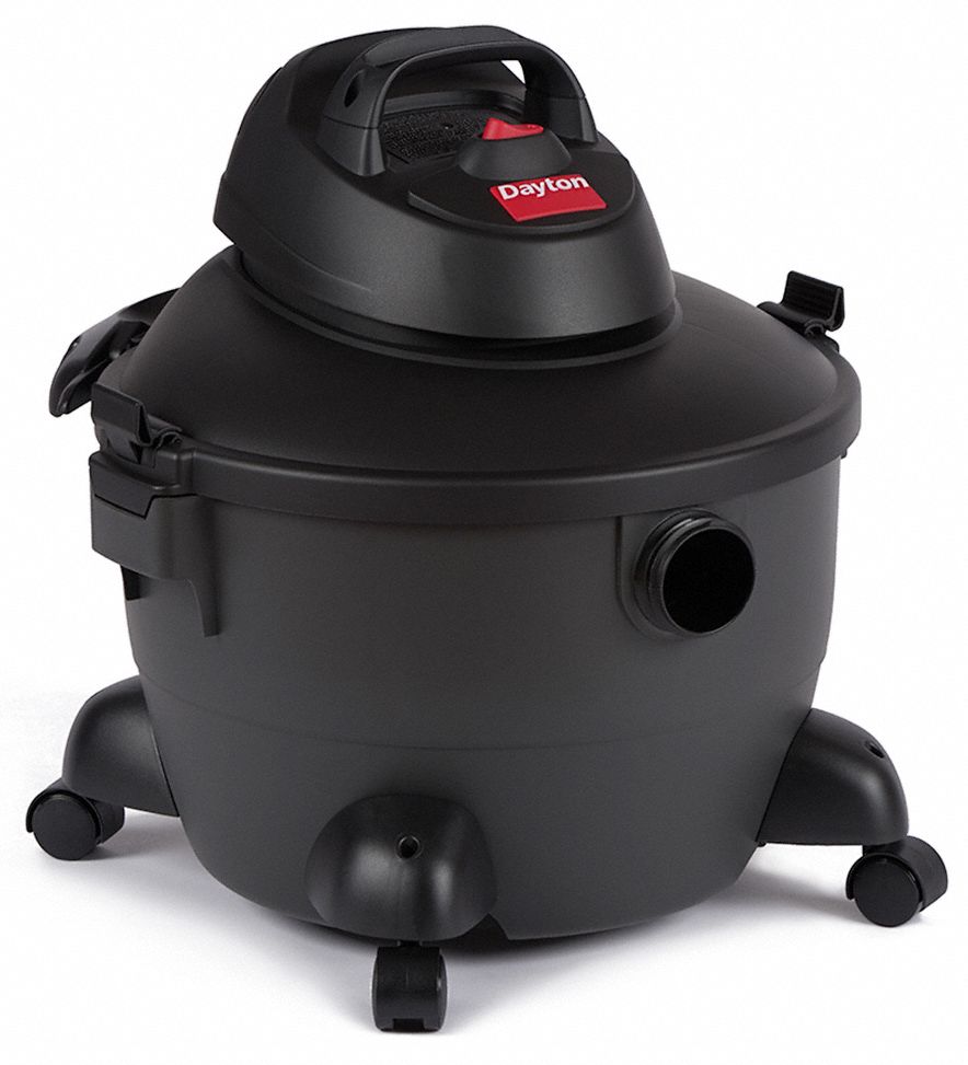 DAYTON Shop Vacuum 8 gal Tank Size, Plastic, 1 1/4 in Vacuum Hose Dia