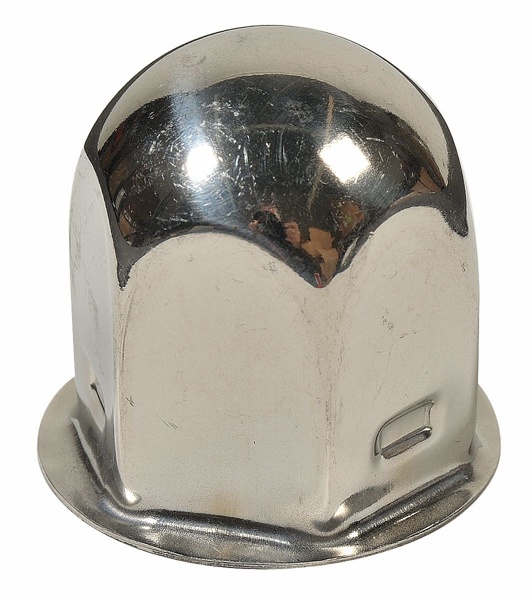 Metric, Brass/Stainless Steel, Jam Nut/Lug Nut Cover 3VTC5PNF19LNT