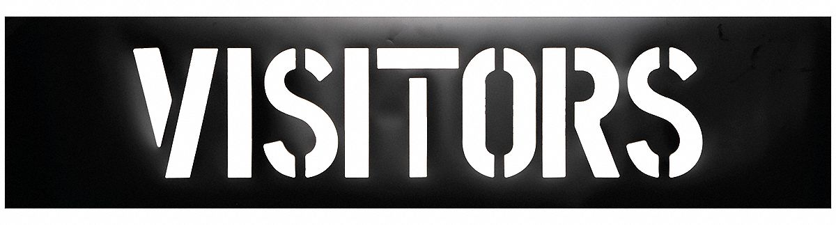 GRAINGER APPROVED Item Traffic Stencil, Character Height 12", Material