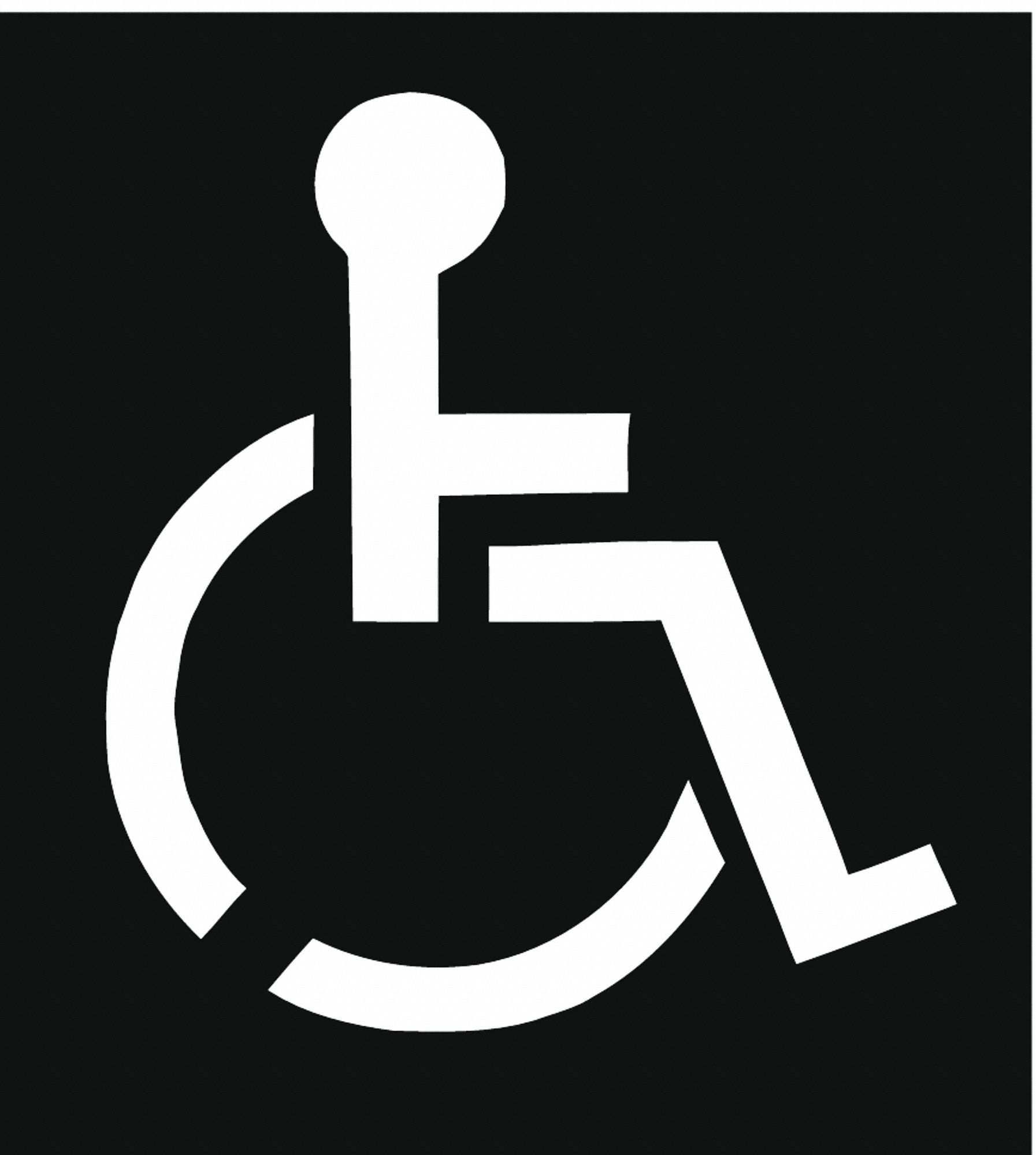 GRAINGER APPROVED 3W635 Parking Lot Symbol,Disabled,Plastic