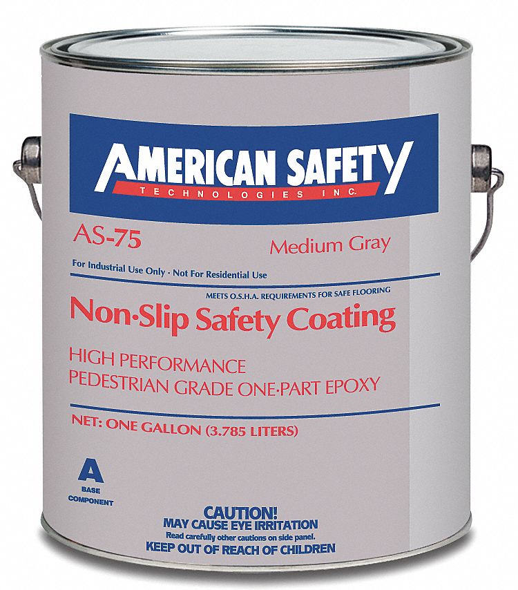 AMERICAN SAFETY TECHNOLOGIES Matte Elastomeric Acrylic Polymer AntiSlip Floor Coating, Medium
