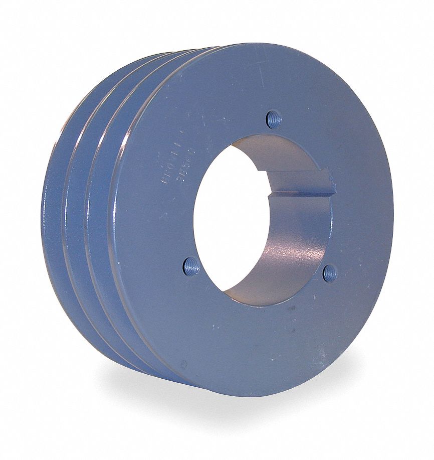 GRAINGER APPROVED Split Taper Bushed Bore Standard VBelt Pulley, For V