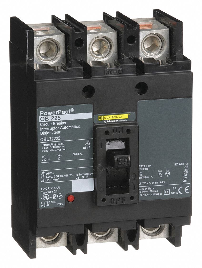 SQUARE D QBL32225 Circuit Breaker,225A,3P,240VAC,QB eBay