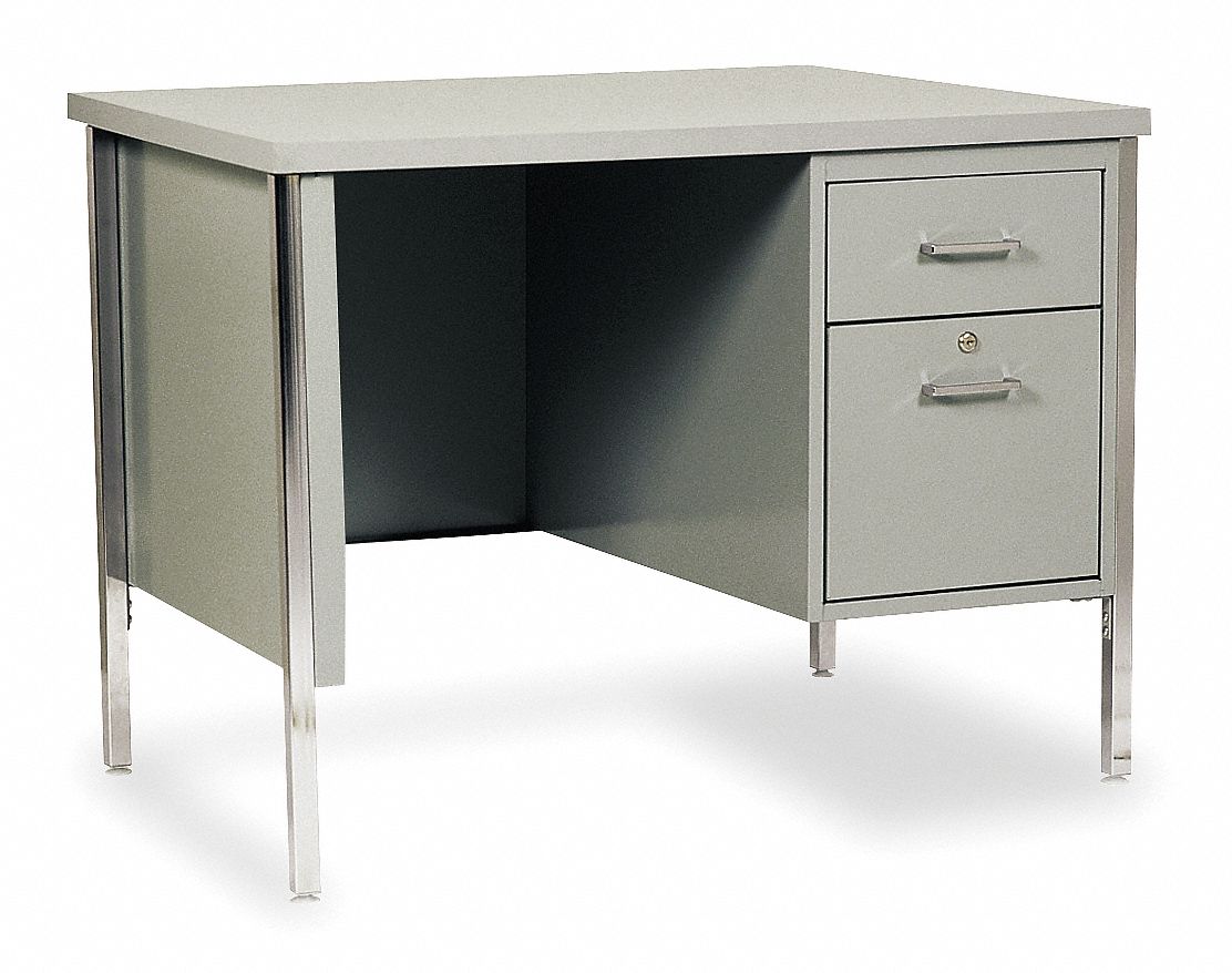 Office Desk,40 x 291/2 x 24 In,Gray Grainger