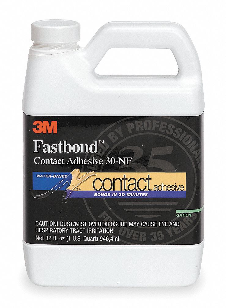 3M Contact Cement 30NF, Gen Purpose, 1 qt, Can, Green, WaterResistant