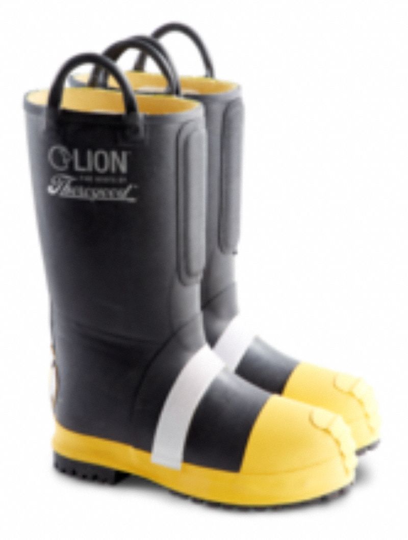 LION FIRE BOOTS BY THOROGOOD Insulated Firefighter Boots Insulated, Steel, 14, M, Structural, 1