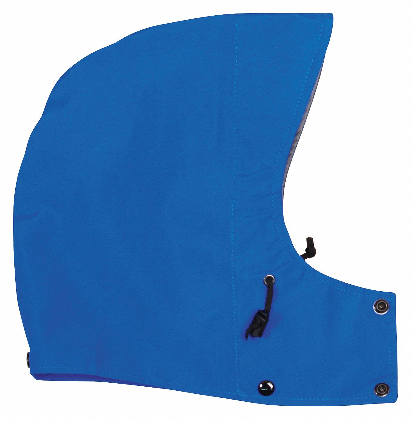 GRAINGER APPROVED Rain Hood with Snaps, Blue, Seam Style Stitched