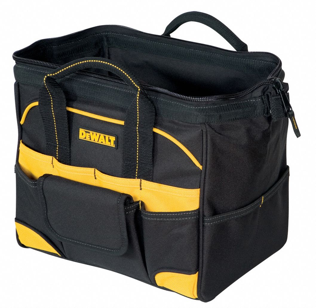DEWALT Polyester, General Purpose, Tool Bag, Number of Pockets 29, 12 in Overall Width 3XUU5