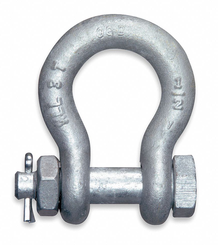 Safety Shackle, Carbon Steel Body Material, Steel Pin Material
