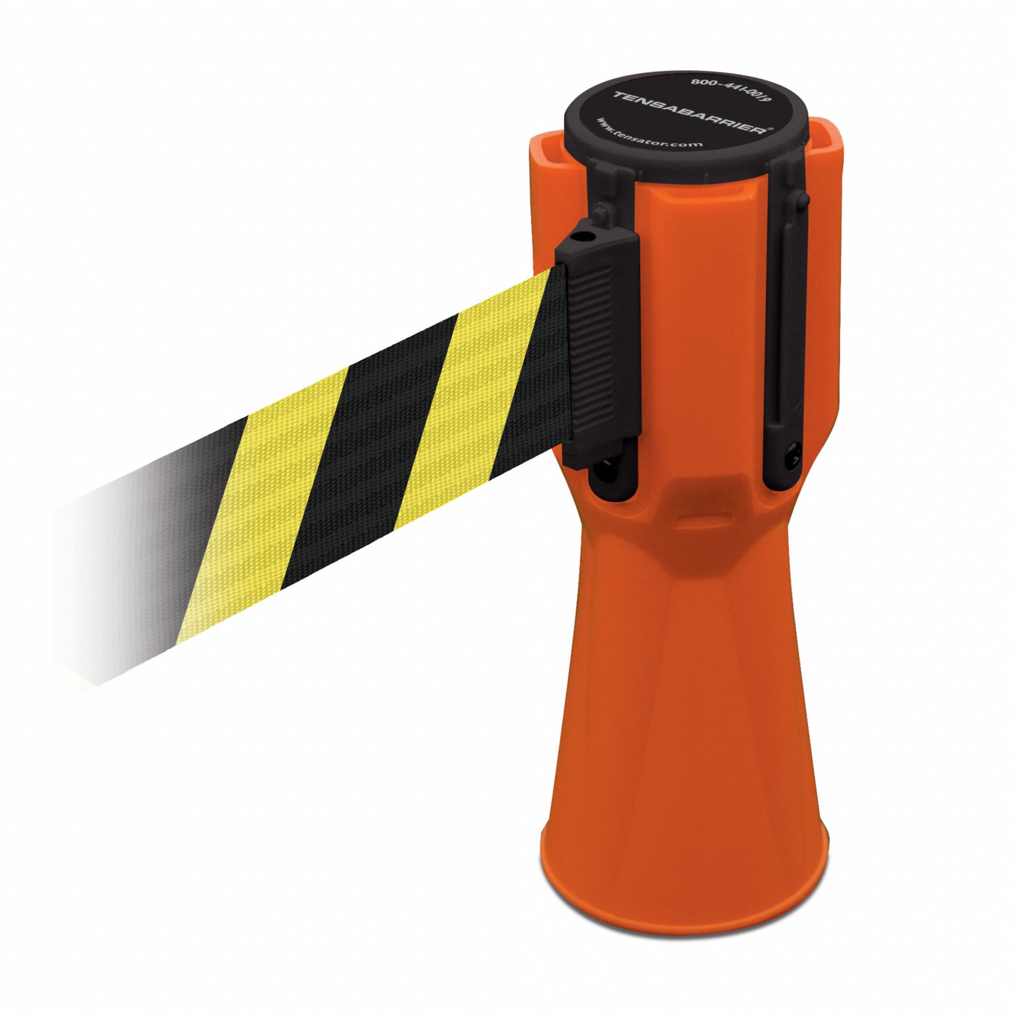 TENSABARRIER Retractable Barrier Tape, Orange, 156 in Length, 3 in