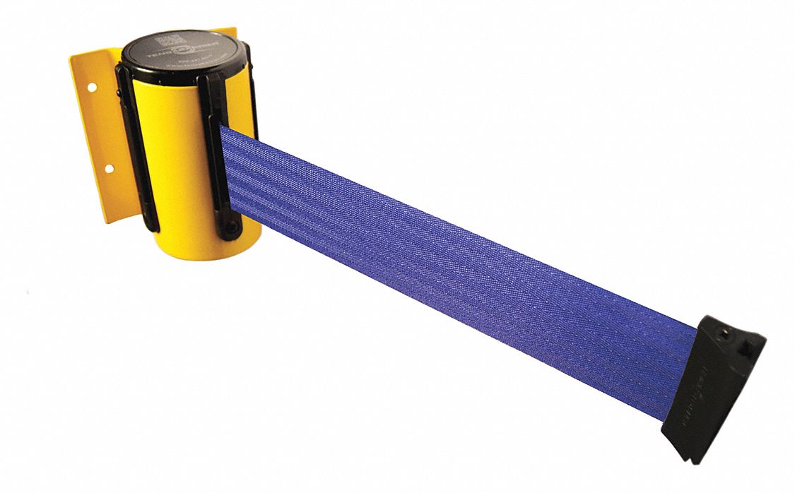 TENSABARRIER, Blue, Yellow, Retractable Belt Barrier 3YJT6896STD35
