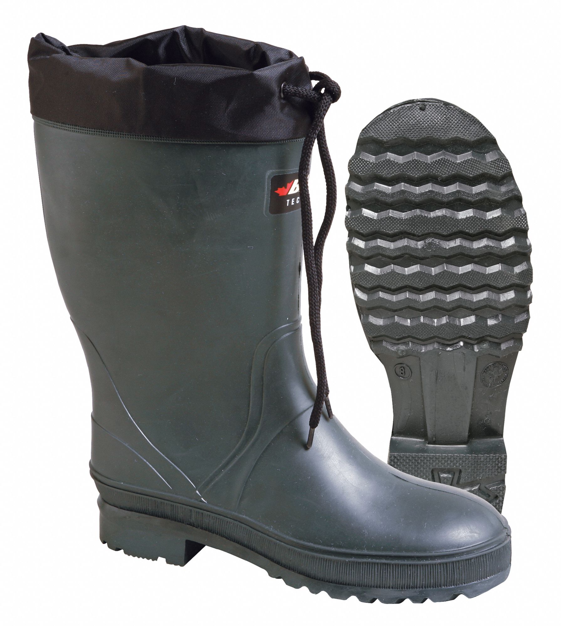 BAFFIN Rubber Boot, Women's, 10, MidCalf, Plain Toe Type, EVA