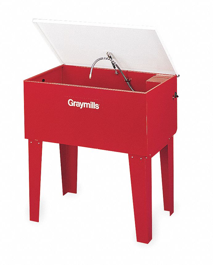 GRAYMILLS Solvent Parts Washer 15 gal Tank Capacity, 300 lb Load