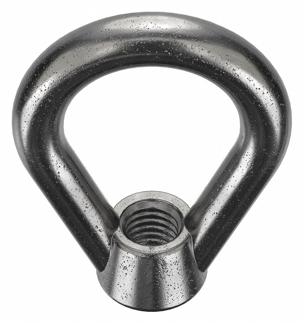 1/2" 13 Thread, Stainless Steel, Eye Nut 3ZHF4EN5 Grainger