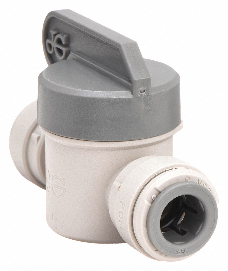 JOHN GUEST, 3/8 in, Acetal, Manual TwoWay Ball Valve 3ZLG9PISV0412S Grainger