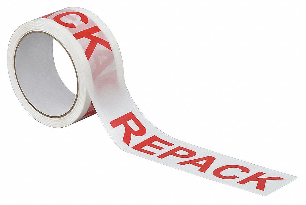 TAPECASE Carton Sealing Tape, White, Hot Melt Resin Tape Adhesive, Tape