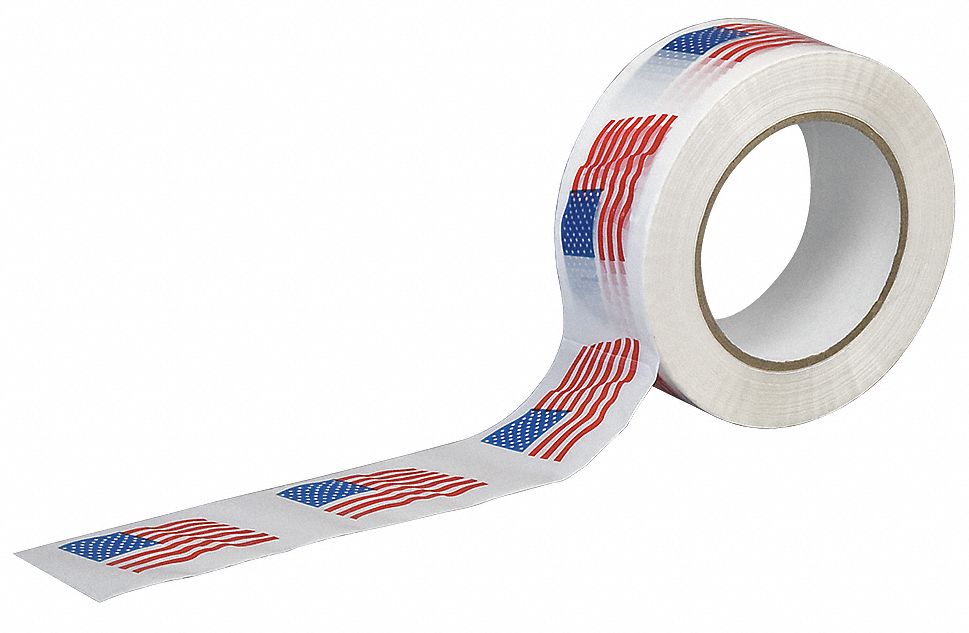 TAPECASE Carton Sealing Tape, White, Hot Melt Resin Tape Adhesive, Tape