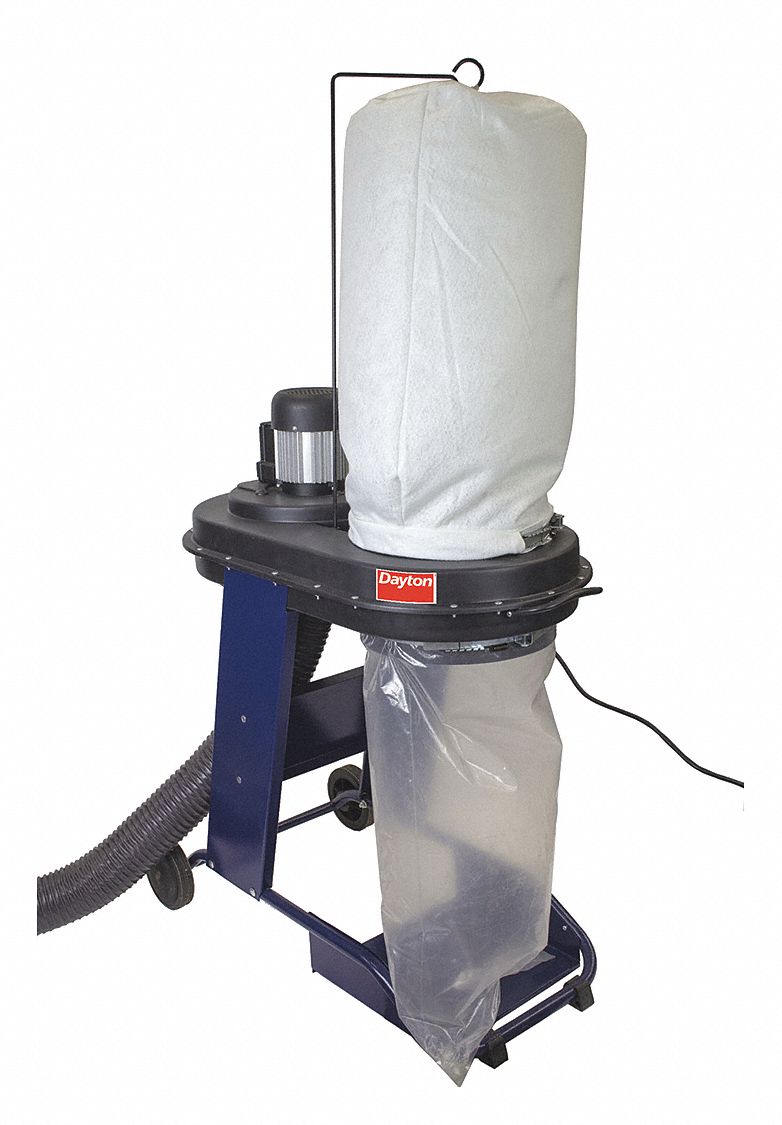 DAYTON, Single Stage, 650 cfm Max. Flow (CFM), Dust Collector 400H53