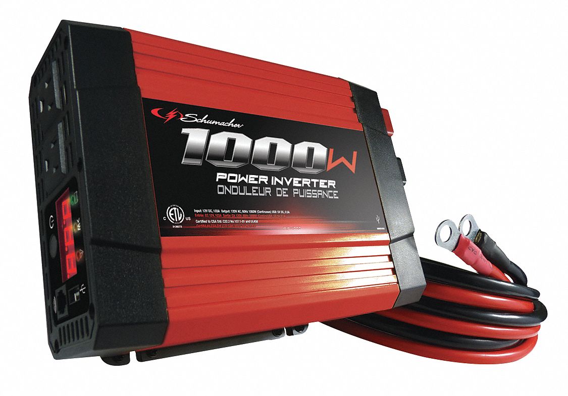 SCHUMACHER ELECTRIC Inverter, 110VAC Output Voltage, 2 Outlets - 400K21