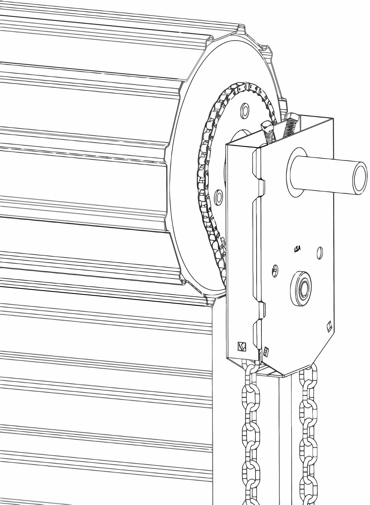 AMERICAN GARAGE DOOR SUPPLY Commercial Door Opener, 16 ft Door Height