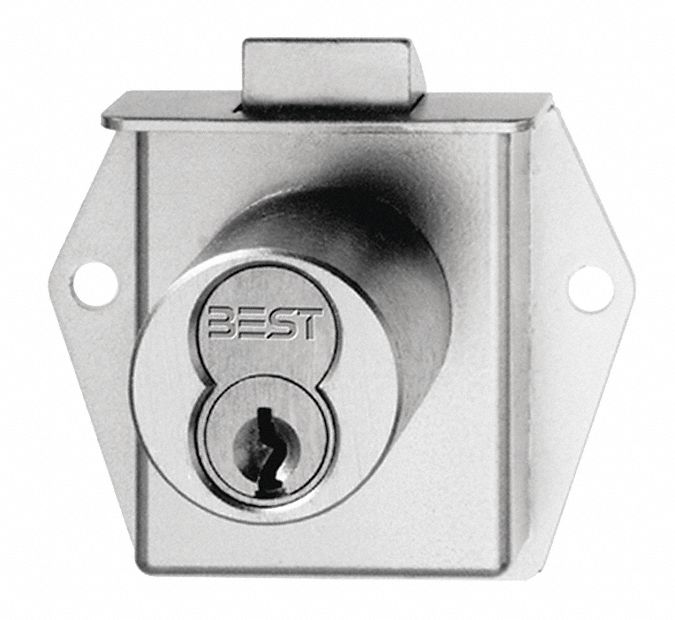 For 1 1/2 in Material Thick, ChromePlated, Interchangeable Core