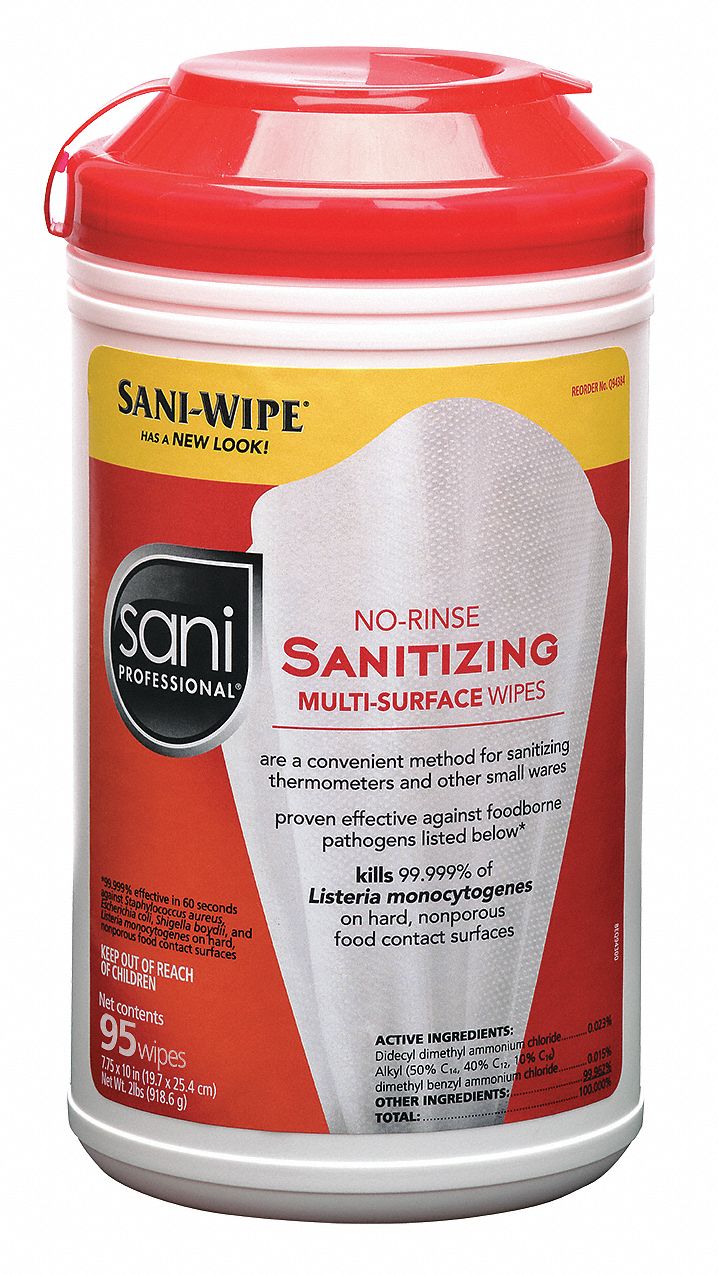 SANI PROFESSIONAL Disinfecting and Sanitizing Wipes, Sanitizing