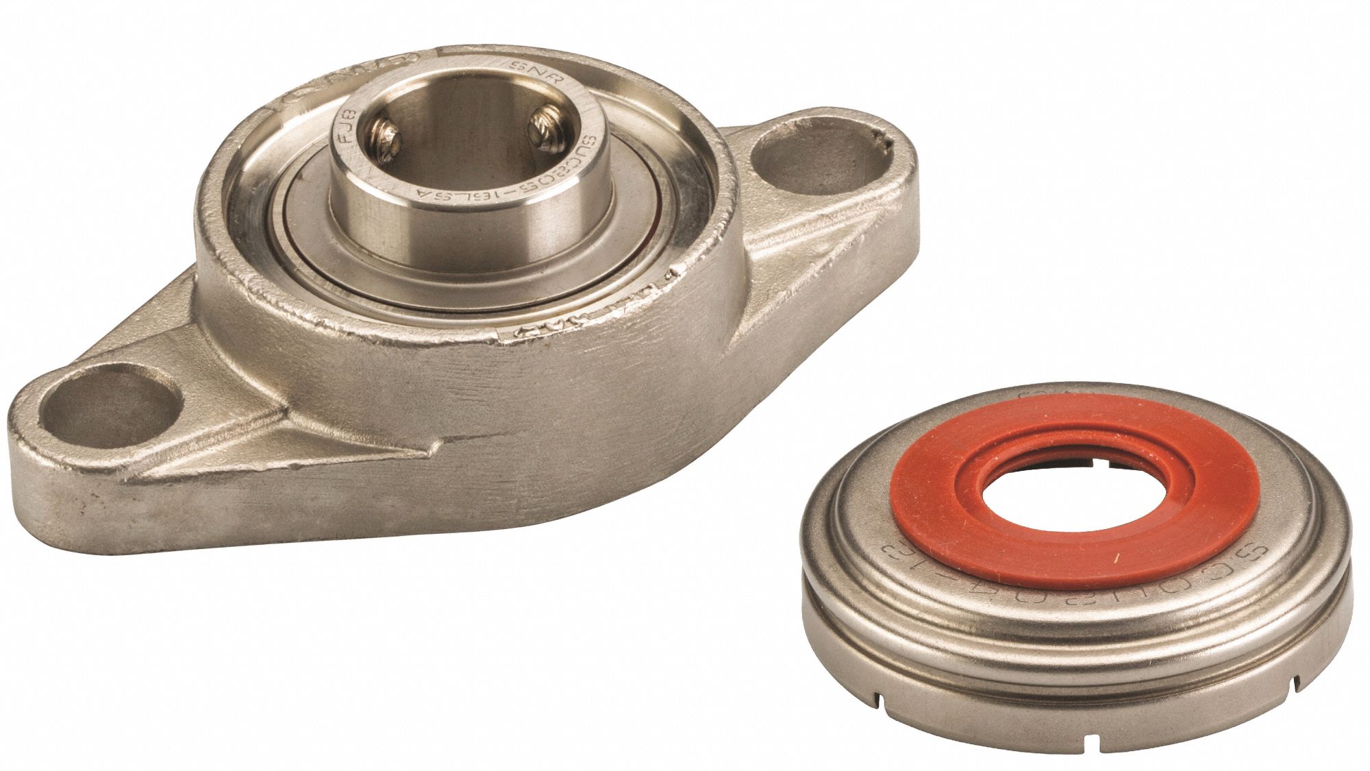 NTN 2Bolt Flange Bearing with Ball Bearing Insert and 1 in Bore Dia. 406U74SUCFL20516C0FG1