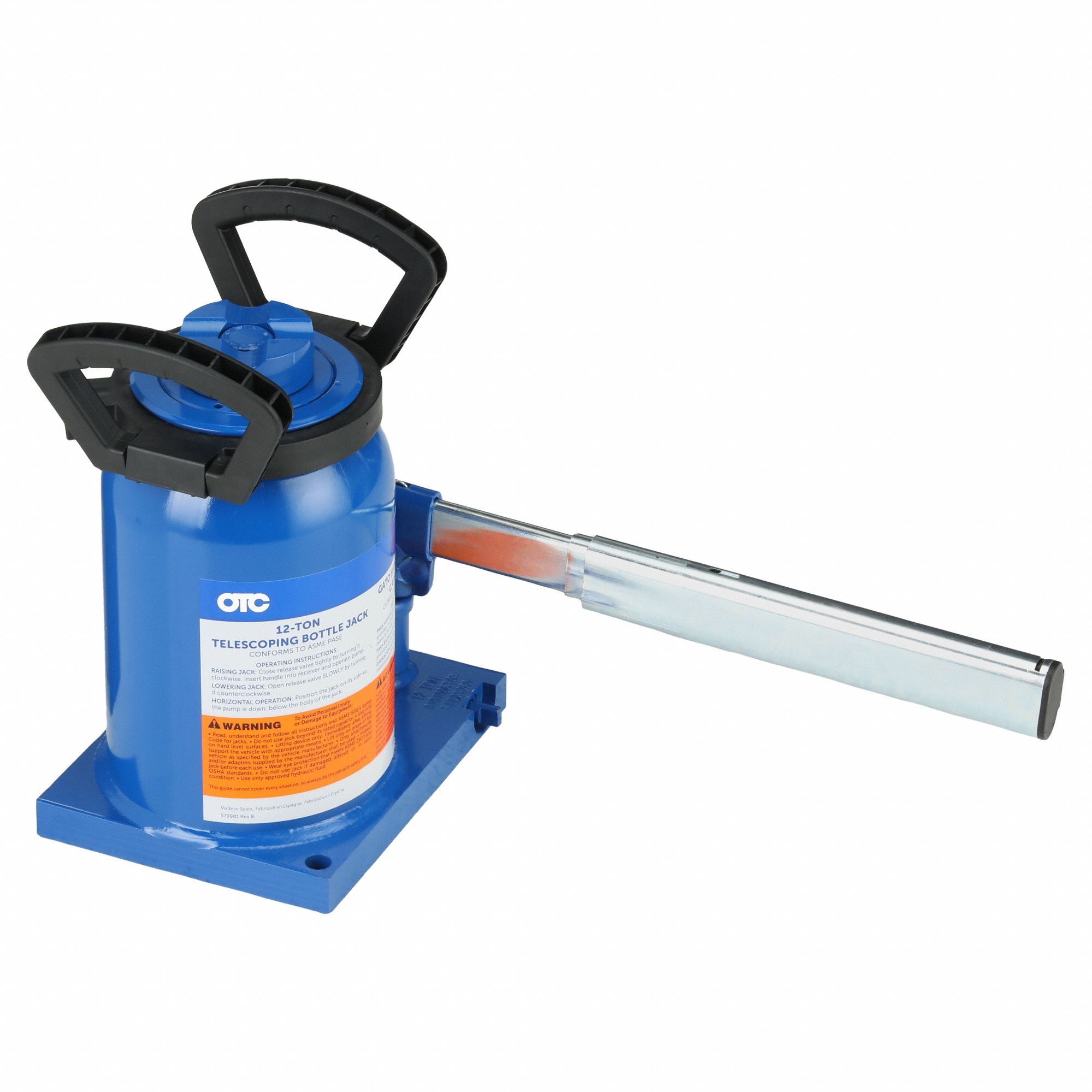 OTC, Bottle Jack, Steel, HighClearance Bottle Jacks 407K075213TA