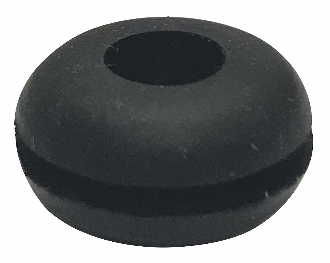 GRAINGER APPROVED Style 1 Rubber Grommet, 1/4 in I.D., 5/8 in O.D., 1/