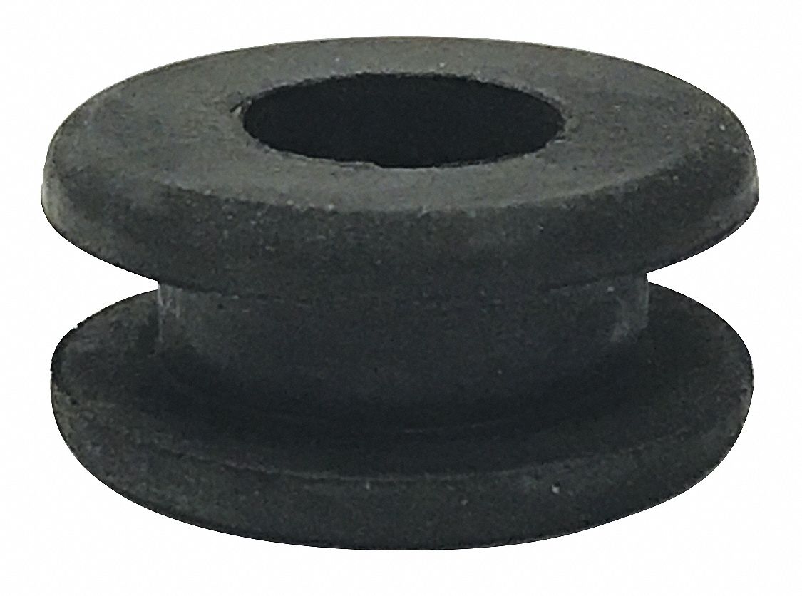 GRAINGER APPROVED Style 1 Rubber Grommet, 3/8 in I.D., 13/16 in O.D., 3