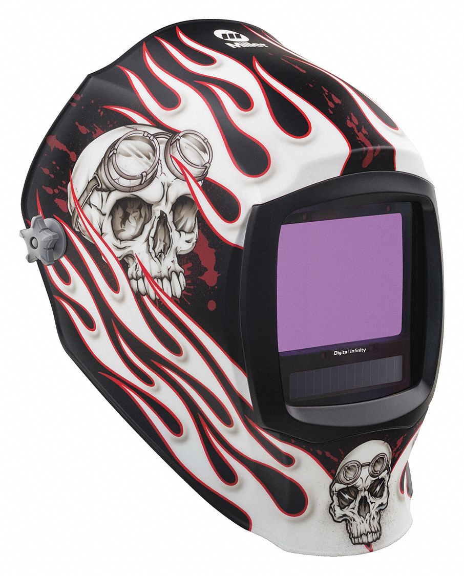 MILLER ELECTRIC Welding Helmet: Auto-Darkening, 4 Arc Sensors, Black