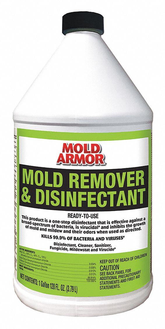 MOLD ARMOR Mildew and Mold Remover, 1 gal Jug, Unscented Liquid, 1 EA