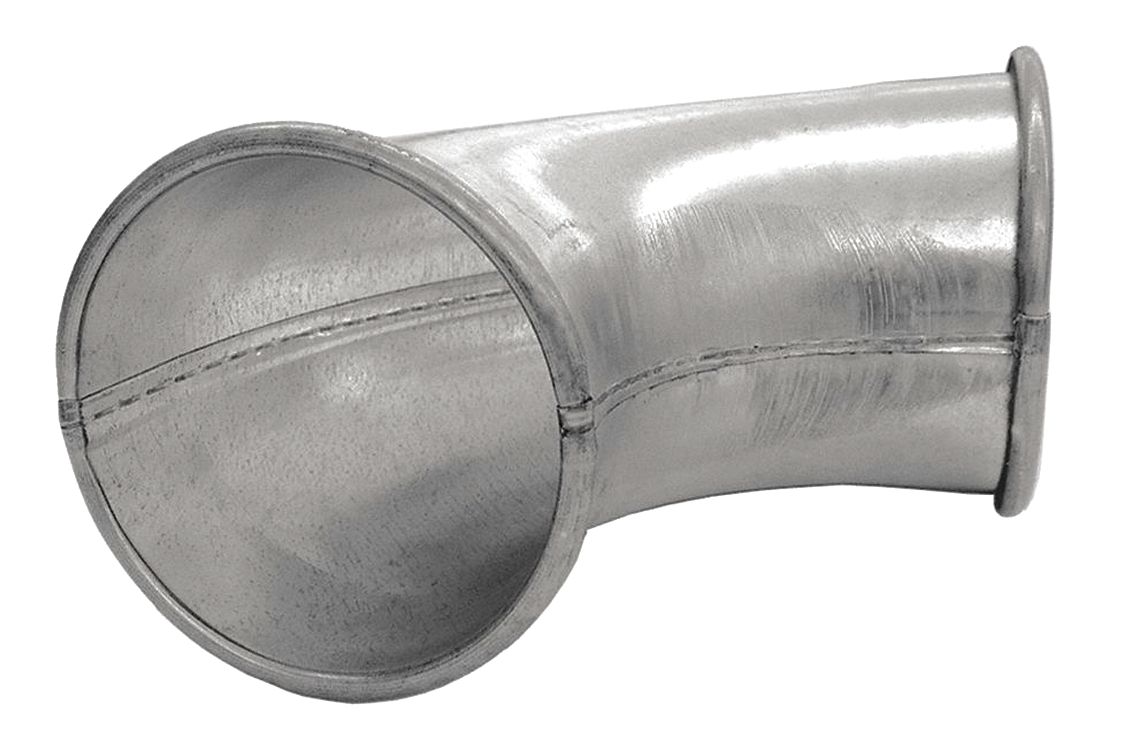 NORDFAB Galvanized Steel 90 Degree Elbow, 4 in Duct Fitting Diameter