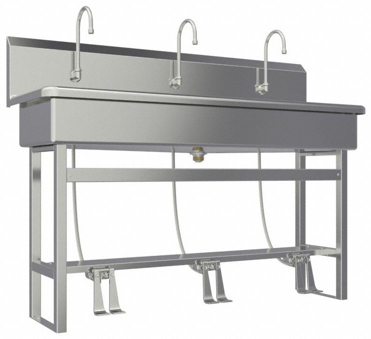SANILAV SaniLav, General Purpose, 3, Stainless Steel, Wash Station 40D73156FSL Grainger