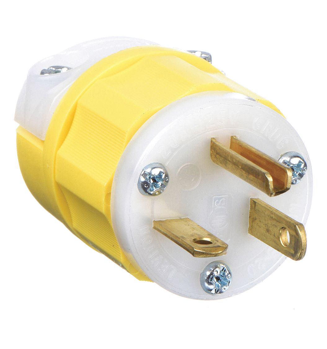 Straight Blade Plug: 125VAC, 2 Poles - Grainger