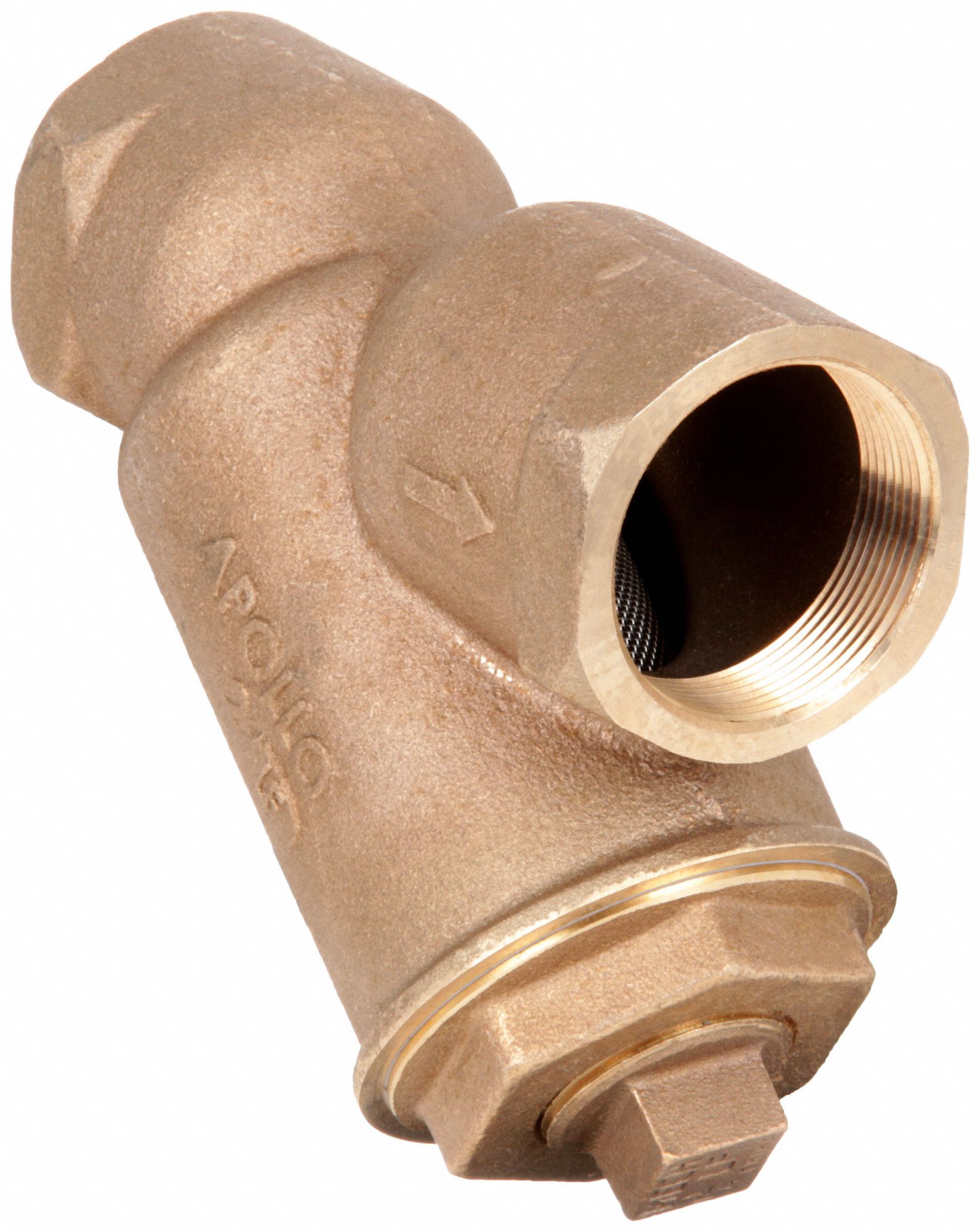 APOLLO Y Strainer Bronze, 2 in, NPT, Mesh, 16 mesh, 400 psi 150°F, 6 in Ht 40D87359LF008P2