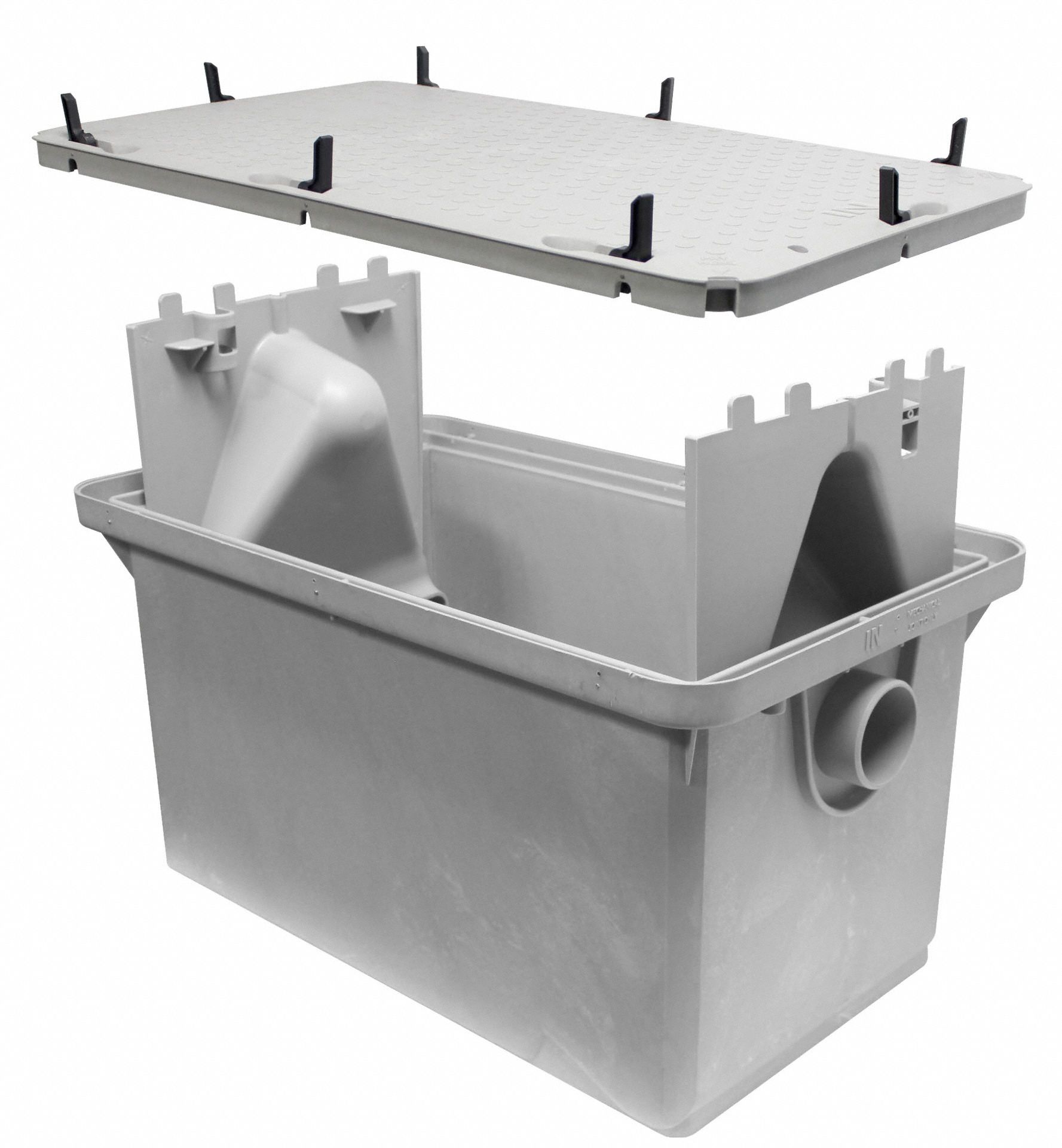 ENDURA 25 gpm Polypropylene Drain Interceptor for Fat, Grease, Oil, 2