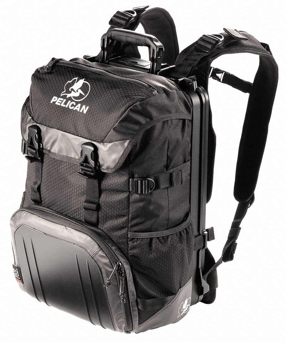 Nylon Laptop Backpack for Laptops Up to 14 in, Black Grainger