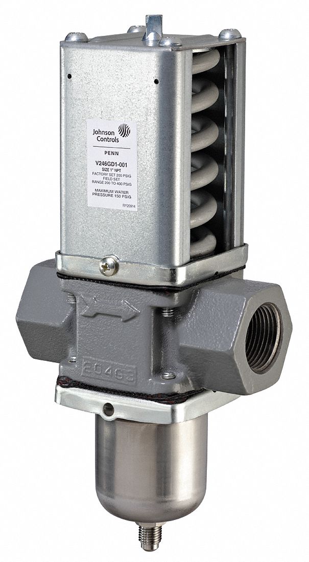JOHNSON CONTROLS, NPT, 11/4 Connection Size (In.), Water Regulating