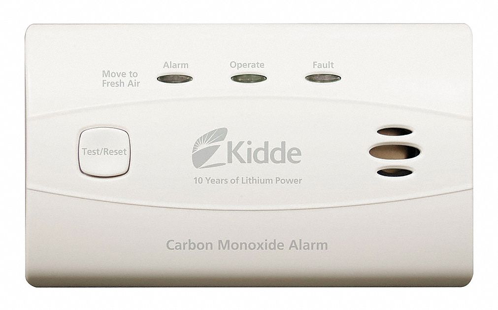 KIDDE Carbon Monoxide Alarm with 85 dB 10 ft Audible Alert; Sealed